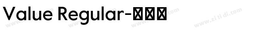 Value Regular字体转换